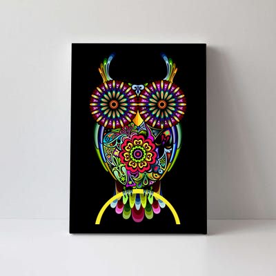 Trippy Big Eyed Owl Canvas