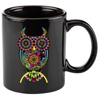 Trippy Big Eyed Owl 11oz C Handle Ceramic Mug