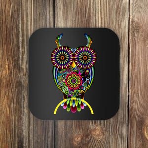 Trippy Big Eyed Owl Coaster