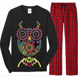 Trippy Big Eyed Owl Long Sleeve Pajama Set