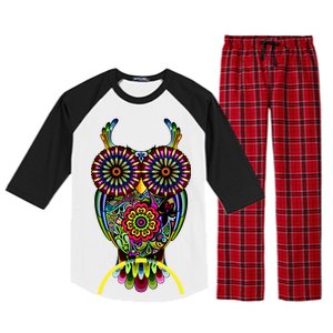 Trippy Big Eyed Owl Raglan Sleeve Pajama Set