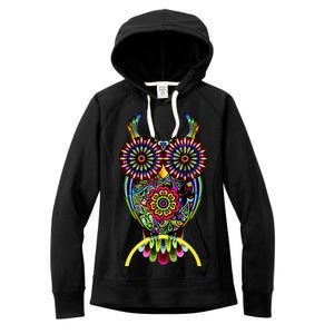 Trippy Big Eyed Owl Women's Fleece Hoodie