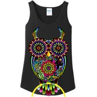 Trippy Big Eyed Owl Ladies Essential Tank