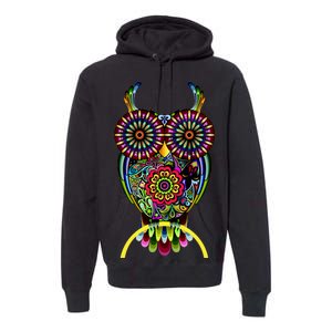 Trippy Big Eyed Owl Premium Hoodie