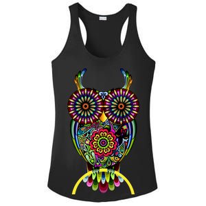 Trippy Big Eyed Owl Ladies PosiCharge Competitor Racerback Tank