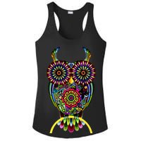 Trippy Big Eyed Owl Ladies PosiCharge Competitor Racerback Tank