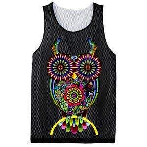 Trippy Big Eyed Owl Mesh Reversible Basketball Jersey Tank