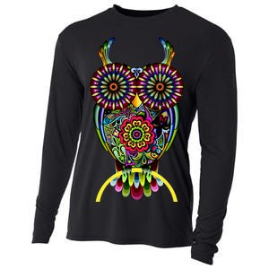 Trippy Big Eyed Owl Cooling Performance Long Sleeve Crew