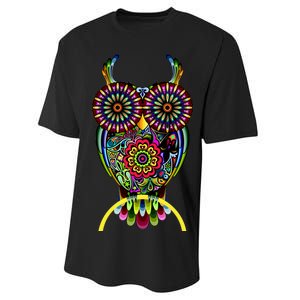 Trippy Big Eyed Owl Performance Sprint T-Shirt