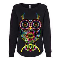 Trippy Big Eyed Owl Womens California Wash Sweatshirt