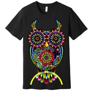 Trippy Big Eyed Owl Premium T-Shirt