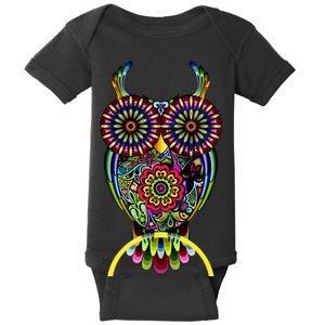 Trippy Big Eyed Owl Baby Bodysuit