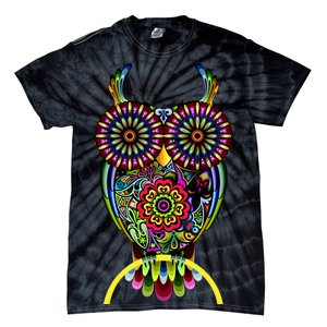 Trippy Big Eyed Owl Tie-Dye T-Shirt