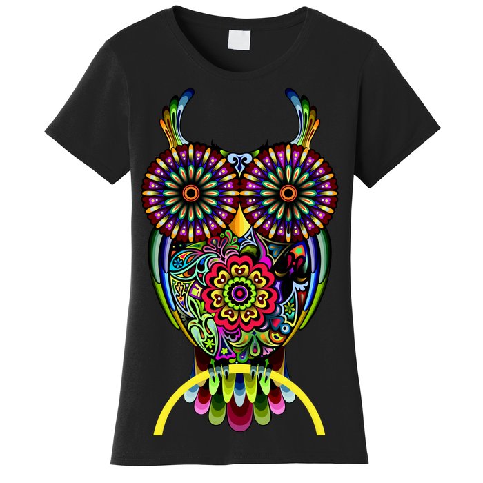 Trippy Big Eyed Owl Women's T-Shirt