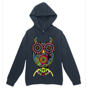 Trippy Big Eyed Owl Urban Pullover Hoodie