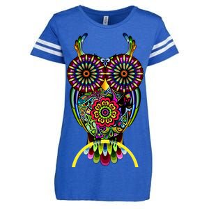 Trippy Big Eyed Owl Enza Ladies Jersey Football T-Shirt