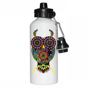 Trippy Big Eyed Owl Aluminum Water Bottle