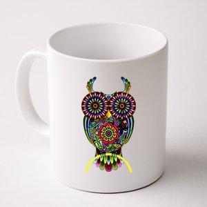 Trippy Big Eyed Owl Coffee Mug