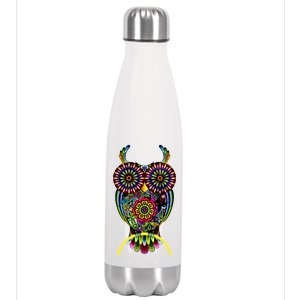 Trippy Big Eyed Owl Stainless Steel Insulated Water Bottle