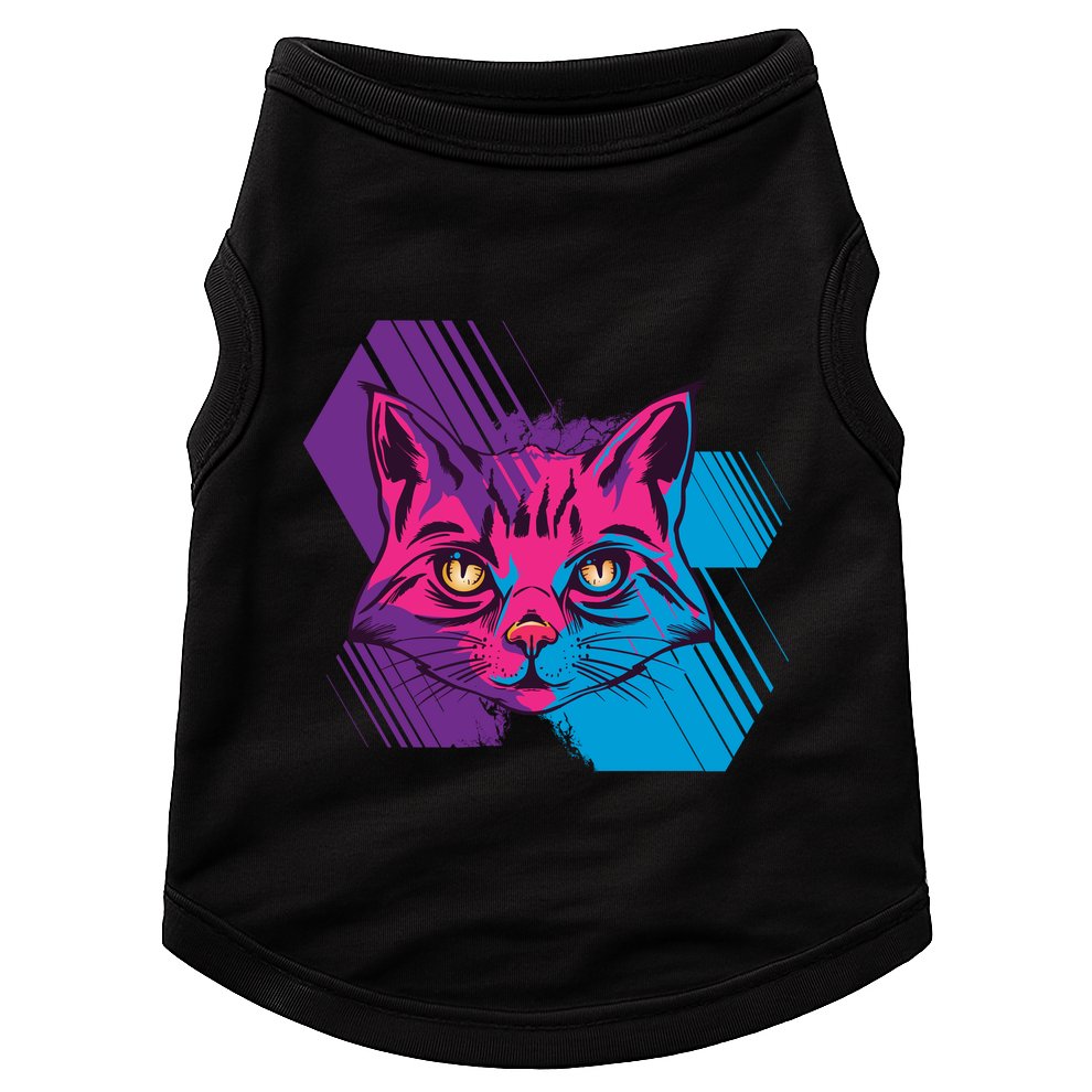 Trippy Cat Face Doggie Tank