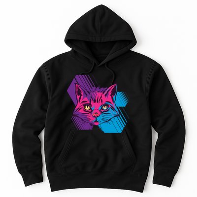 Trippy Cat Face Hoodie