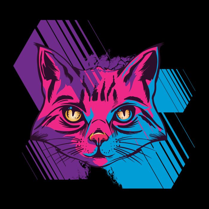Trippy Cat Face Apron
