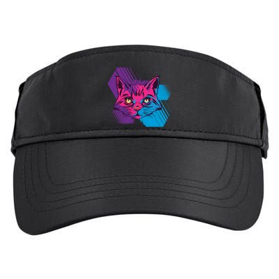 Trippy Cat Face Adult Drive Performance Visor
