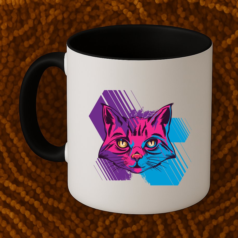 Trippy Cat Face Mug