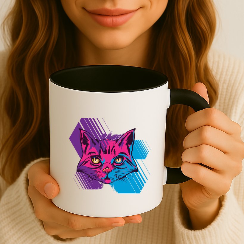 Trippy Cat Face Mug
