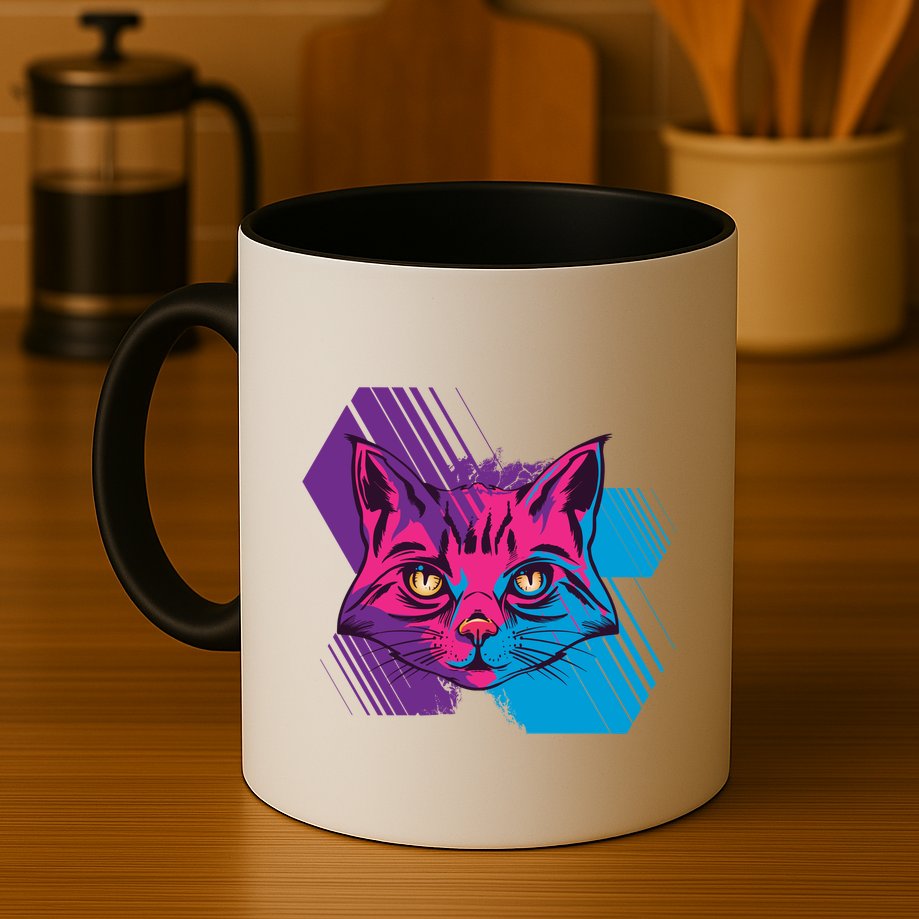 Trippy Cat Face Mug