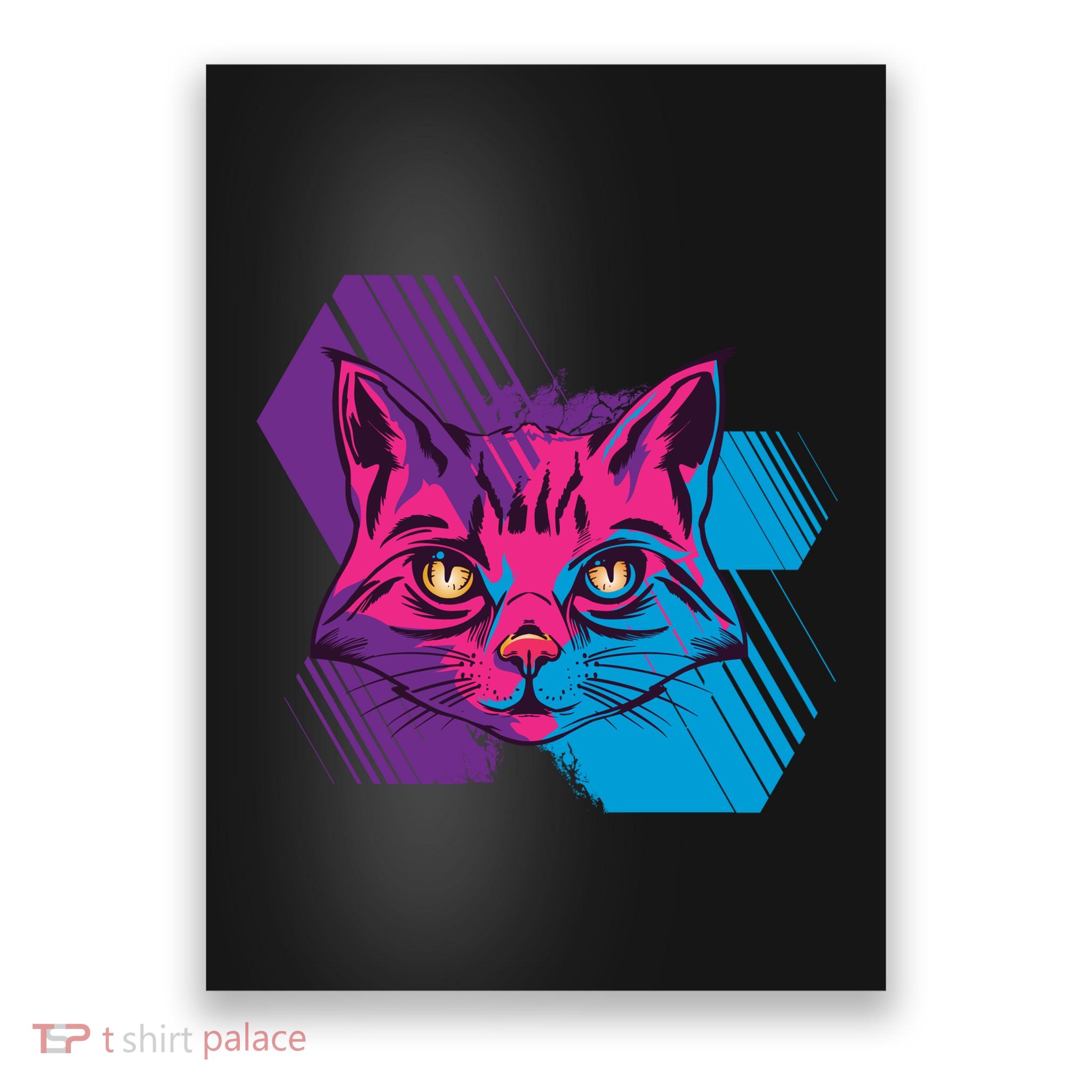 Trippy Cat Face Poster