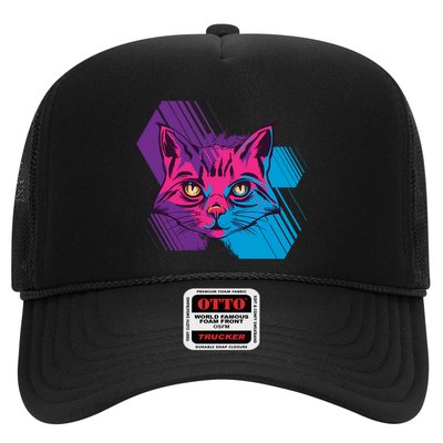 Trippy Cat Face Trucker Hat