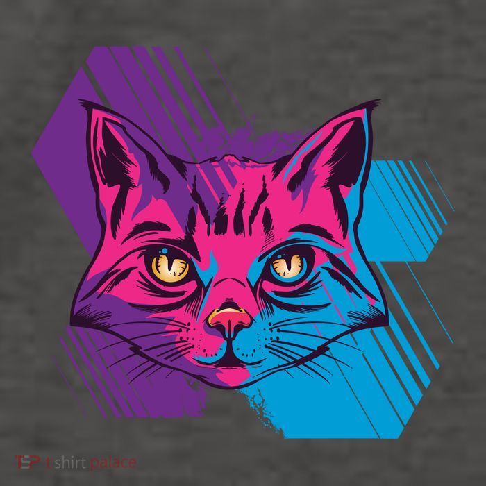 Trippy Cat Face Vector Backpack