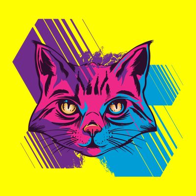 Trippy Cat Face T-Shirt