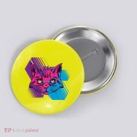 Trippy Cat Face Button