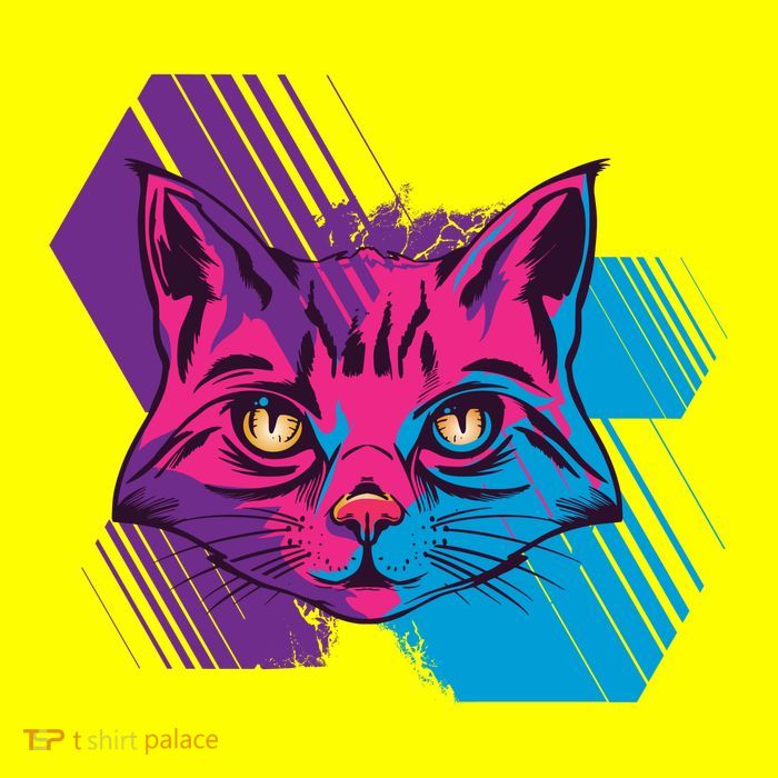 Trippy Cat Face Button
