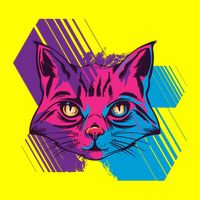 Trippy Cat Face 25L Jumbo Tote