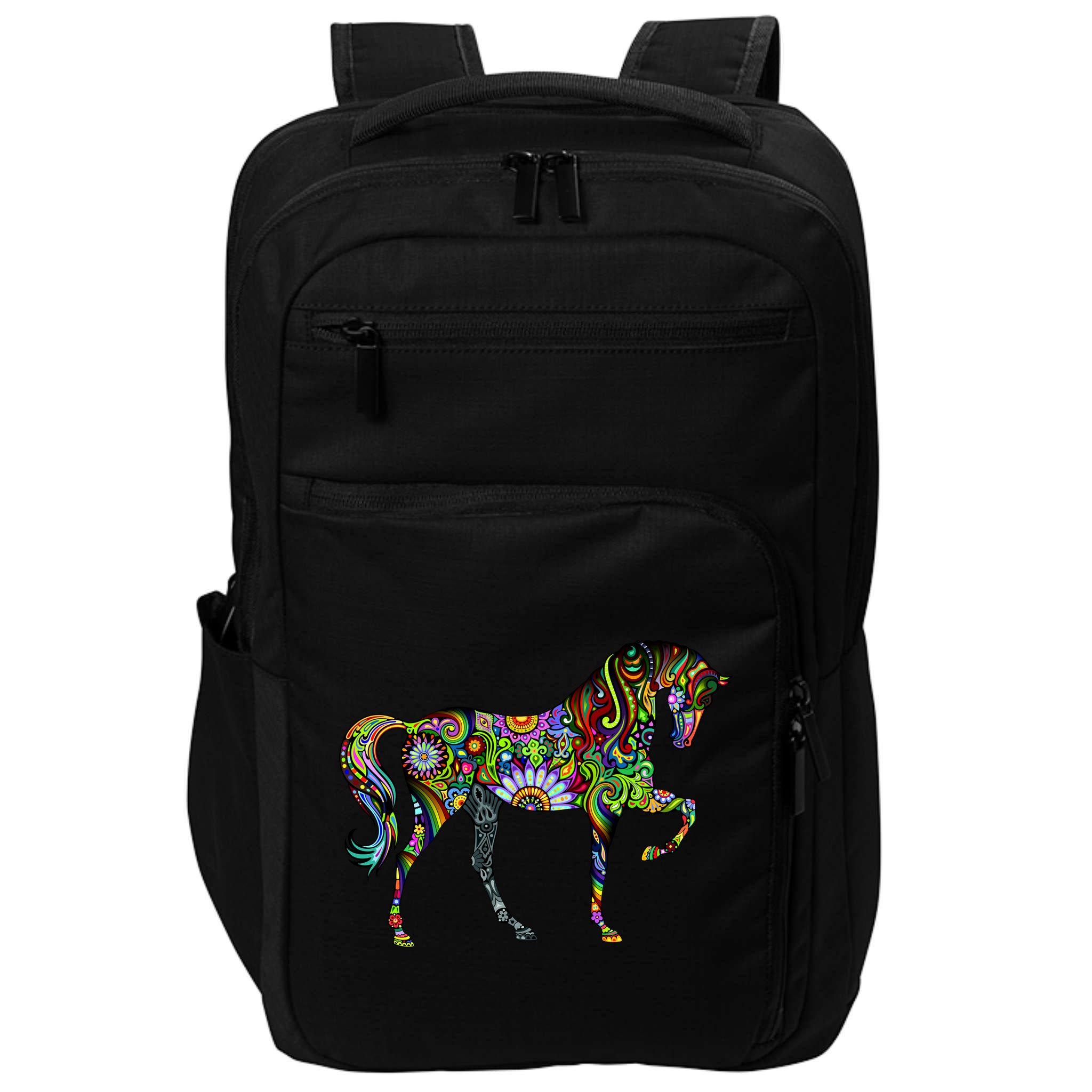 Trippy Cheerful Horse Impact Tech Backpack