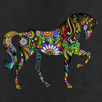 Trippy Cheerful Horse Adult Drive Performance Visor