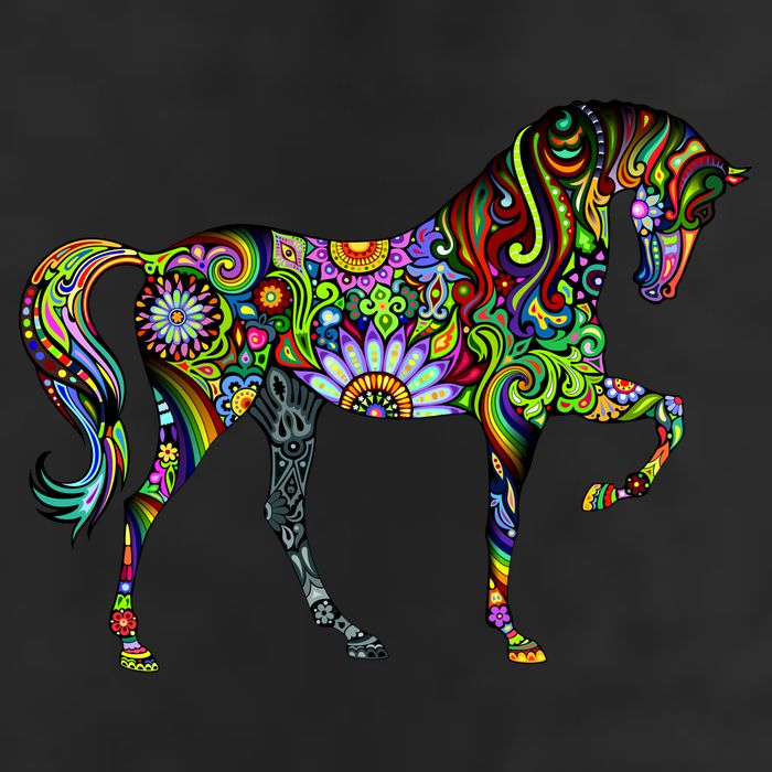 Trippy Cheerful Horse Adult Drive Performance Visor