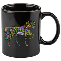 Trippy Cheerful Horse 11oz C Handle Ceramic Mug
