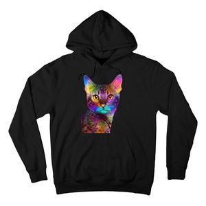 Trippy Colorful Cat Hoodie