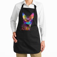 Trippy Colorful Cat Apron