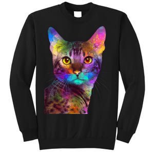 Trippy Colorful Cat Sweatshirt