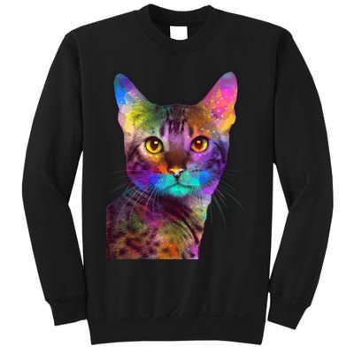 Trippy Colorful Cat Sweatshirt
