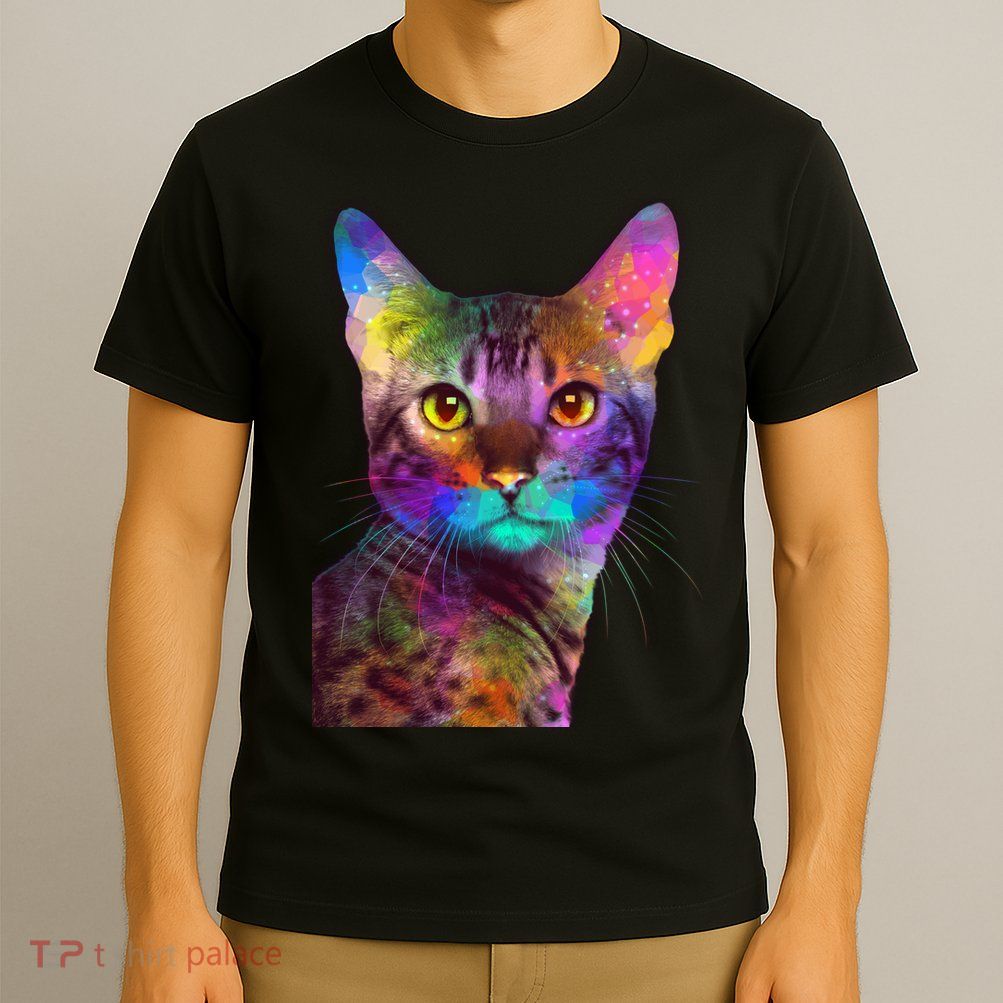 Trippy Colorful Cat T-Shirt