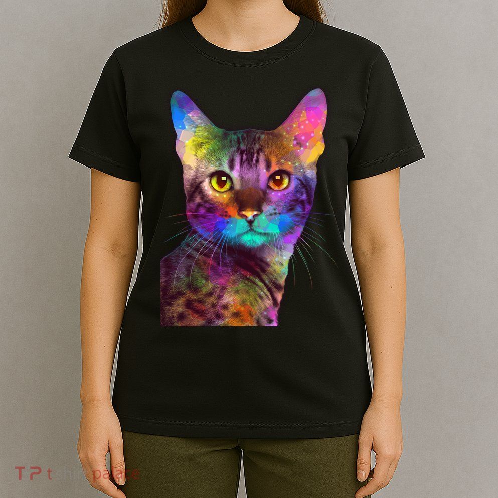 Trippy Colorful Cat T-Shirt