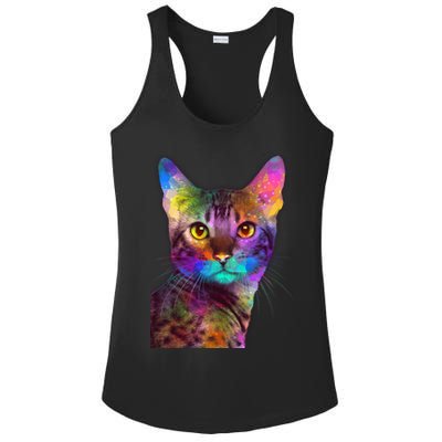 Trippy Colorful Cat Ladies PosiCharge Competitor Racerback Tank