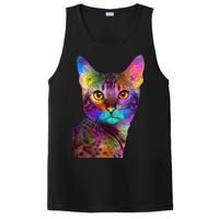 Trippy Colorful Cat PosiCharge Competitor Tank