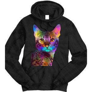 Trippy Colorful Cat Tie Dye Hoodie